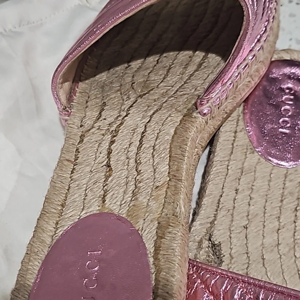 Gucci barbie pink metallic slides 10 41 - Picture 4 of 8